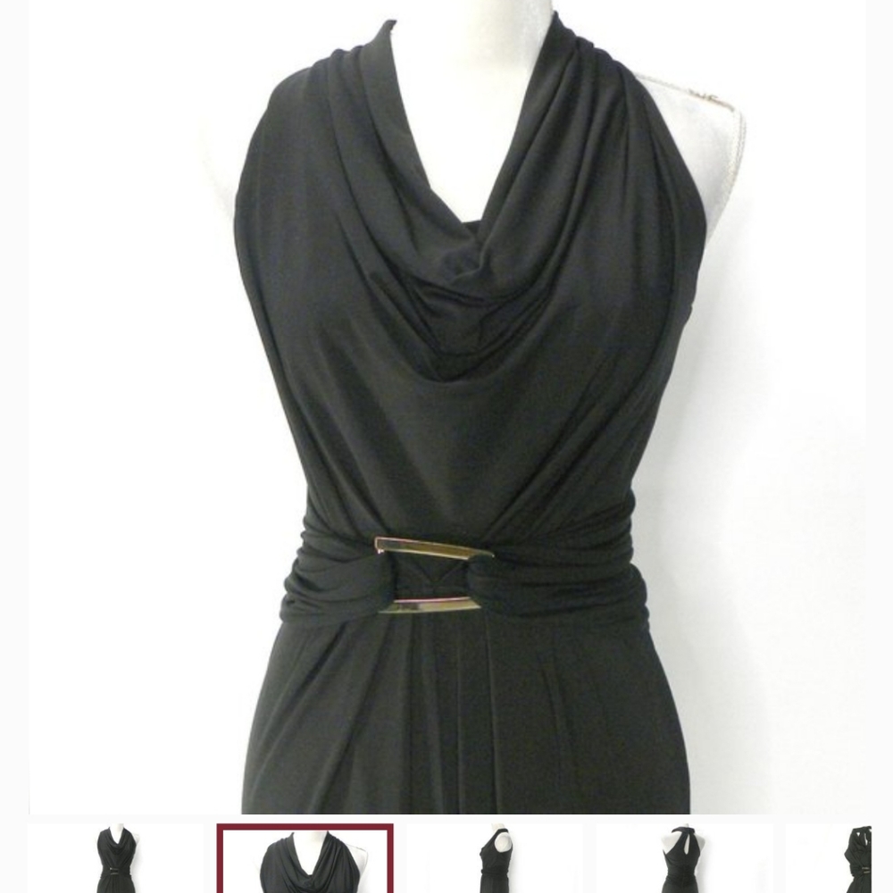 WHBM jersey cowl neck wide leg